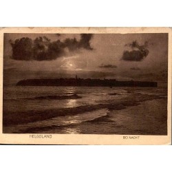 Carte postale ancienne CPA Helgoland de nuit vue de la mer du Nord sous le clair de lune en Allemagne