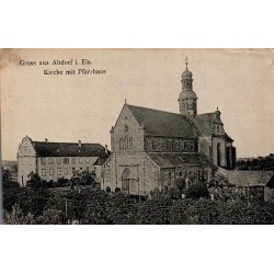 Carte postale ancienne CPA Altorf église Saint-Cyriaque et presbytère dans le Bas-Rhin en Alsace