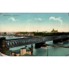 Carte postale ancienne CPA Mannheim Rheinbrücke pont métallique sur le Rhin et panorama urbain en Allemagne