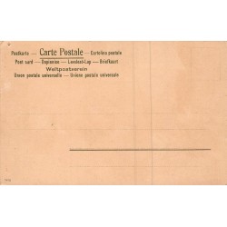 Scène de Basse-Cour Carte Postale Ancienne CPA Reproduction Artistique Coq Poules et Lapins