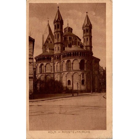 Carte postale ancienne représentant l'Apostelnkirche de Cologne en Allemagne