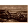 Carte postale ancienne de Remagen en Allemagne montrant une vue panoramique sur la ville, le Rhin et la chapelle d'Apollinaris,