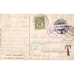 Coblence Rheinanlagen Blick sur Pfaffendorf Allemagne Carte Postale Ancienne CPA 1915