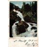 Carte postale ancienne du Berninafall près du glacier de Morteratsch en Suisse, circulée en 1903.