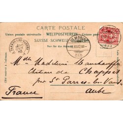 Berninafall Morteratschgletscher Suisse Carte Postale Ancienne CPA Circulée 1903