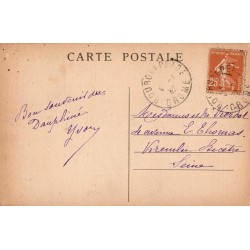 Carte postale ancienne Forêt de Lente Drôme route de Combe Laval tunnel