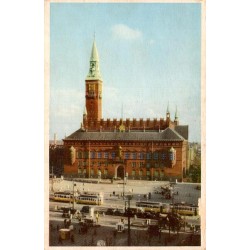 Copenhague Hôtel de Ville Danemark Carte Postale Semi-Moderne CPSM Rådhus
