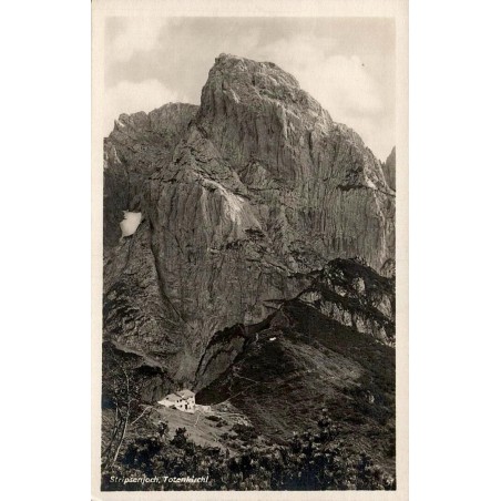 Carte postale semi-moderne représentant le Totenkirchl et le refuge du Stripsenjoch dans le Kaisergebirge au Tyrol.