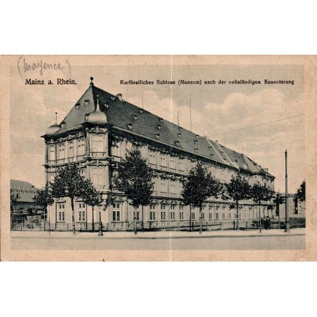 Carte postale ancienne représentant le Château des Princes-Électeurs de Mayence après sa rénovation