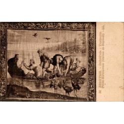 Carte postale ancienne de Beauvais représentant la tapisserie des Gobelins « Paix d'Ulysse » d'après Raphaël.