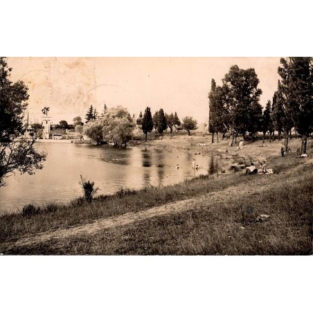Carte postale ancienne du lac de Gournier à Montélimar Drôme paysage naturel