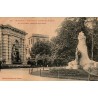Carte postale ancienne de Toulouse, Jardin des Plantes, fontaine et monument d'Armand Sylvestre.