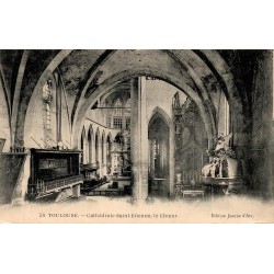Carte postale ancienne de Toulouse, chœur de la cathédrale Saint-Étienne.