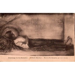 Carte postale ancienne de Pibrac, Mort de Sainte-Germaine par Jean Ningres.
