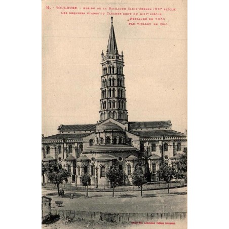 Toulouse – Abside de la Basilique Saint-Sernin – Carte Postale Ancienne CPA Haute-Garonne