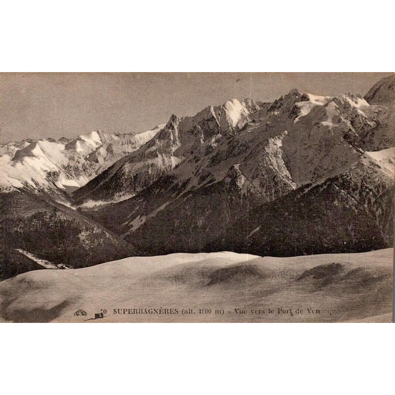 Superbagnères CPA ancienne – Vue vers le Port de Vénasque – Pyrénées