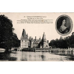 Carte postale ancienne du Château de Maintenon vue sur les pièces d’eau et les jardins