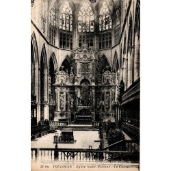 Carte postale ancienne du chœur de l'église Saint-Étienne à Toulouse.