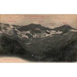 Carte postale ancienne du pic et des glaciers de Crabioules vus de Superbagnères.