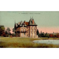 Carte postale ancienne du château de Montassiégée à Commentry dans son parc paysager.