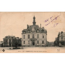 Commentry Place de l'Hôtel-de-Ville Carte Postale Ancienne Allier CPA