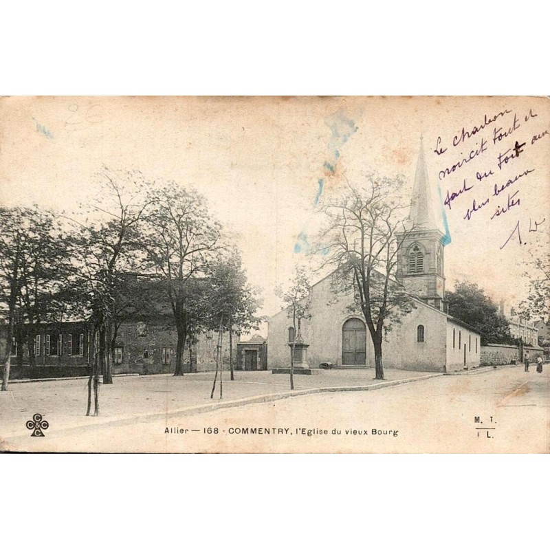 Commentry Église du Vieux Bourg Carte Postale Ancienne Allier CPA