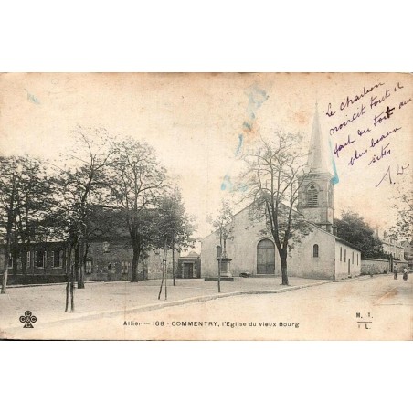 Commentry Église du Vieux Bourg Carte Postale Ancienne Allier CPA