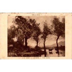 Paris Louvre Corot L'Étang Carte postale ancienne