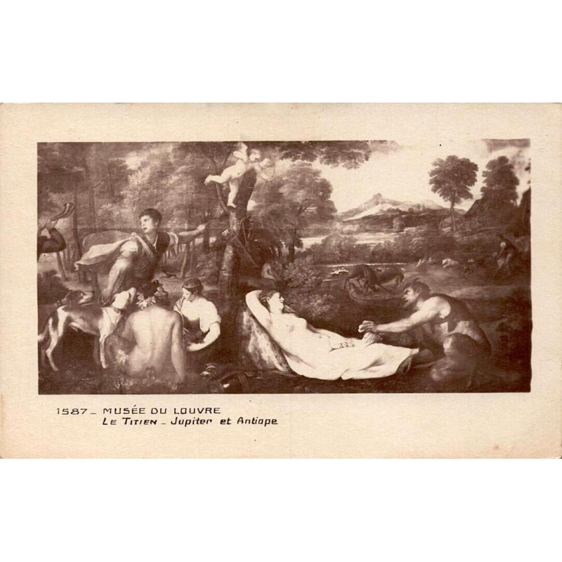 Paris Musée du Louvre Le Titien Jupiter et Antiope Carte postale ancienne