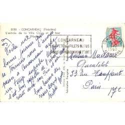 Carte postale ancienne Concarneau Ville Close Tour de l’Horloge Bretagne