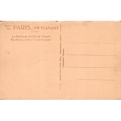 Paris Plate-forme Arc de Triomphe Vue Tour Eiffel Carte postale ancienne