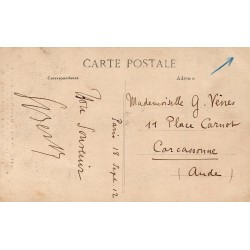 Paris Notre-Dame Façade Carte postale ancienne 1912
