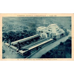 Carte postale ancienne Exposition Coloniale Internationale Paris 1931 Cité Internationale des Informations