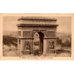 Carte postale ancienne Paris Arc de Triomphe Les Éditions Artistiques LIP