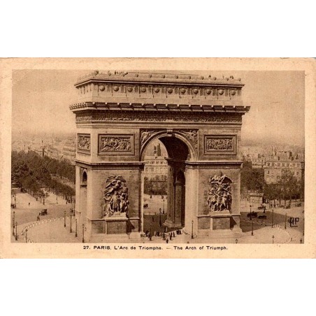 Carte postale ancienne Paris Arc de Triomphe Les Éditions Artistiques LIP