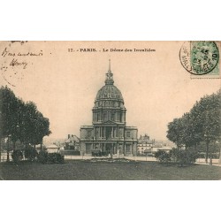 Carte postale ancienne Paris Le Dôme des Invalides oblitération 1903