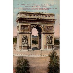 Carte postale ancienne Paris Arc de Triomphe détails de sculpture