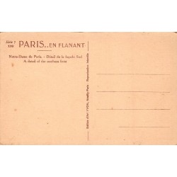 Carte Postale Ancienne Paris Notre-Dame Chimères Façade Sud Yvon