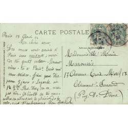 Carte Postale Ancienne Paris Jardin du Luxembourg Palais 1904