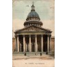 Carte postale ancienne du Panthéon de Paris avec façade monumentale colorisée, voyagée en 1906.
