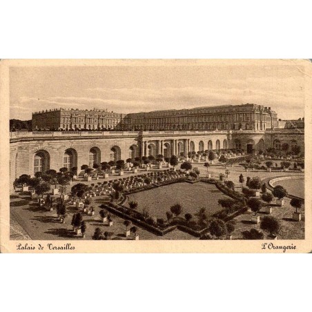 Carte postale ancienne de l'Orangerie du Château de Versailles oblitérée en 1935.