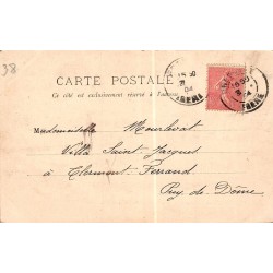 Carte Postale Ancienne Grenoble Jardin de Ville Bassin circulée 1904