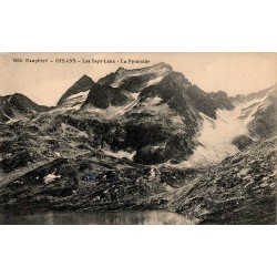 Carte postale ancienne des Sept-Laux et du sommet de la Pyramide dans le massif de l'Oisans en Isère