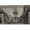 Carte postale ancienne de Grenoble montrant le Monument des Trois Ordres et la cathédrale Notre-Dame